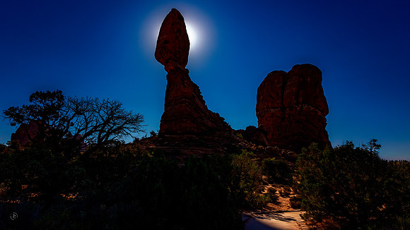 Balance Rock in Silouette