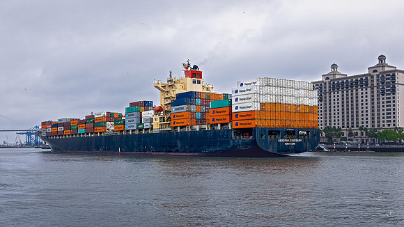 Incoming Container Ship
