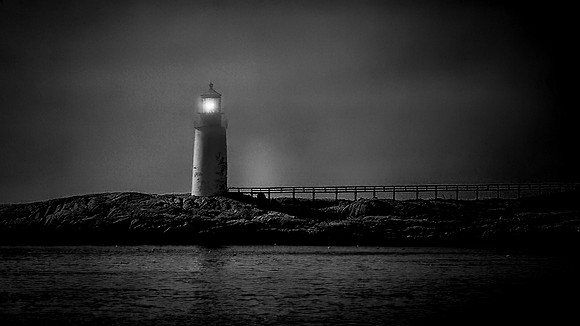 Lighthouse in the fog