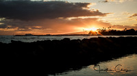 Sunset over the breakwater-