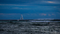 Surfing & Sailing at Sunrise - Waikiki Beach