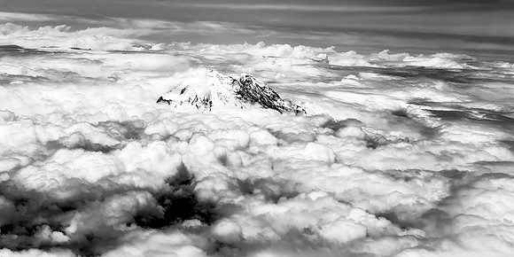 Mt Rainier - 5 - BW - Rocky Mountain High