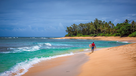 Sunset Beach Surfer