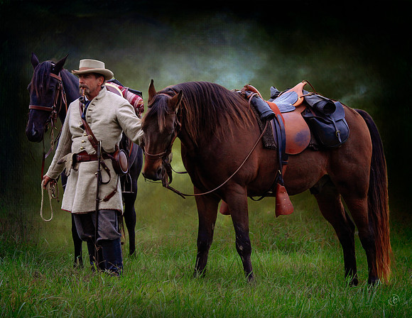 Perryville - Rider with 2 horses