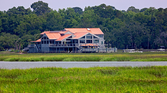 Old Oyster Factory restaurant across the cove