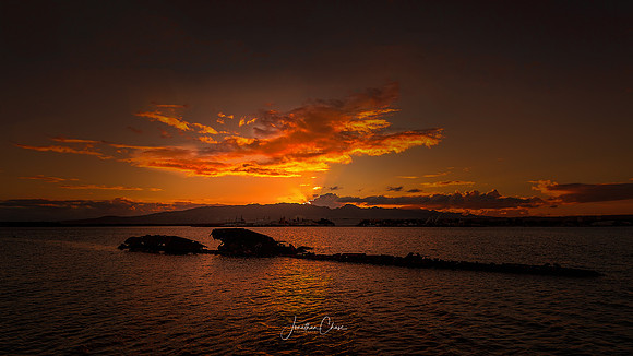 Sunset - USS Utah Memorial - 6 23 2017