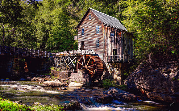 Glade Creek Grist Mill - early fall - 2