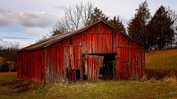Old Barn on a Rural Road - 1991