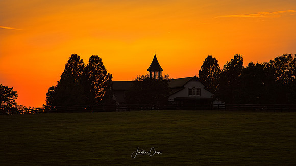 Sunset over the Stallion Barn